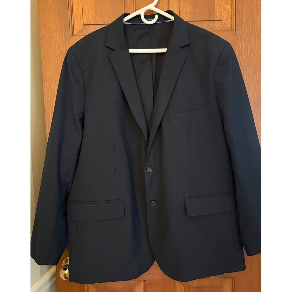Lands' End Men's Navy Suit 50R Jacket Traditional Fit Pants 52x29 Wedding Office